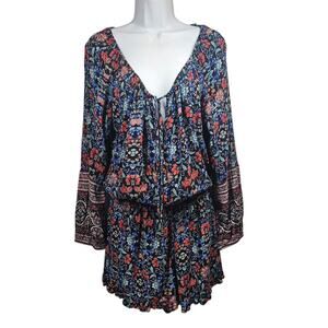 American Eagle Outfitters Long Sleeve Floral Boho Romper Size M